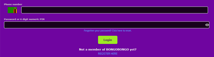 bongobongo zambia login